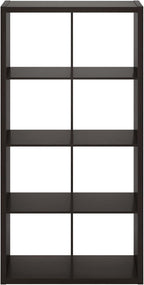 Furinno CUBICLE Book Shelf, 8-Cube Bookshelf, Extra Thick Frame Horizontally & Vertically Reversible Bookcase with Open Back,
