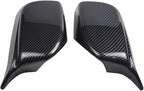Rearview Mirror Cover Black Side Mirror Covers Caps for BMW E60 2003 2004 2005 2006 2007 2008(Carbon Fiber Black)