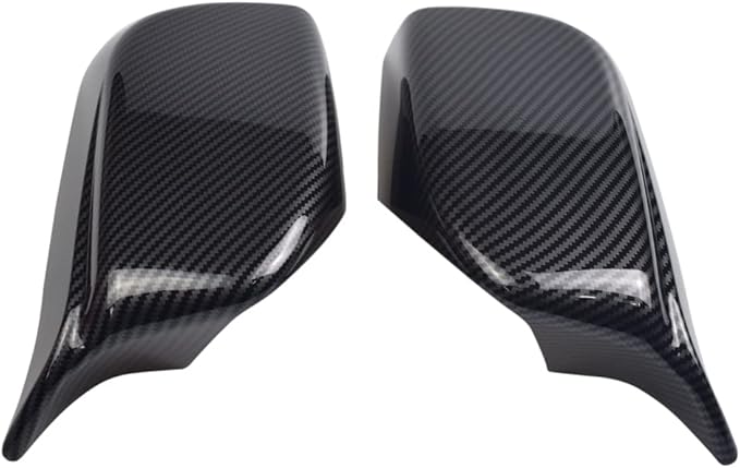 Rearview Mirror Cover Black Side Mirror Covers Caps for BMW E60 2003 2004 2005 2006 2007 2008(Carbon Fiber Black)