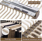 Pull-Out Clothes Rail,Extendable Pull Out Closet Rod, Bearing 30kg Pull-Out Clothes Rail, Aluminum Alloy Adjustable Valet Rod