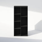 Furinno Reed Closet Organizers and Storage, 7-Cube Closet Organizer, Open Shelf Closet Storage, for Wardrobe, Bedroom, Living