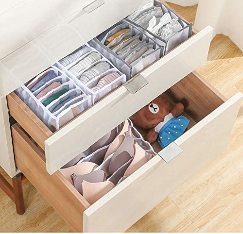 Underwear Organizer, 3 Set Foldable Bra Underwear Organizer Drawer Divider Storage Organizer for Underwear, Socks, Ties, Bras