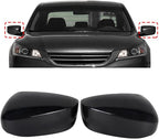 2Pcs Front Driver Side and Passenger Side Rearview Mirror Cover Caps Compatible with Honda Accord 2008 2009 2010 2011 2012 glossy Black