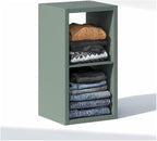Furinno Cubic Closet Organizers and Storage, 2-Cube Closet Organizer, Open Shelf Closet Storage, Extra Thick Frame for Wardro