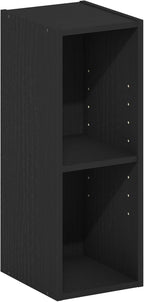 Furinno Fulda Book Shelf, 2-Tier Narrow Bookshelf, Bookcase with 8-in Width Storage Shelf, 9.3 x 7.9 x 21.2, for Living Room,