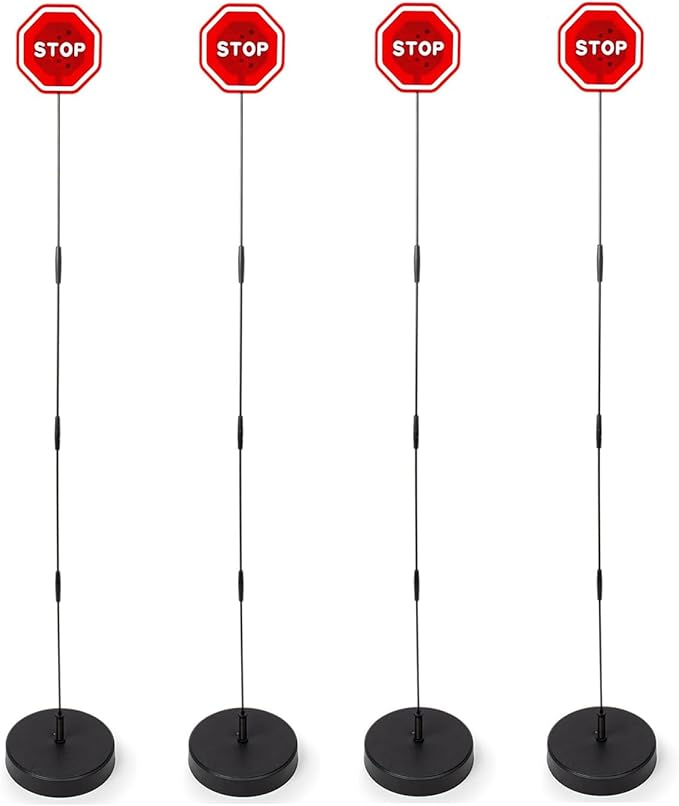 Zento Deals LED Flashing Stop Sign Parking Assistant for Garage- 7” Bright Red Stop Sign, Warning Car Stop Indicator Sensor for Vehicles, Adjustable Height, Premium Quality - 4