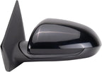 TRQ Driver and Passenger Side Power Heated Mirror Set Smooth Black Paint to Match Compatible with 2021-2023 Kia Rio KI1320291
