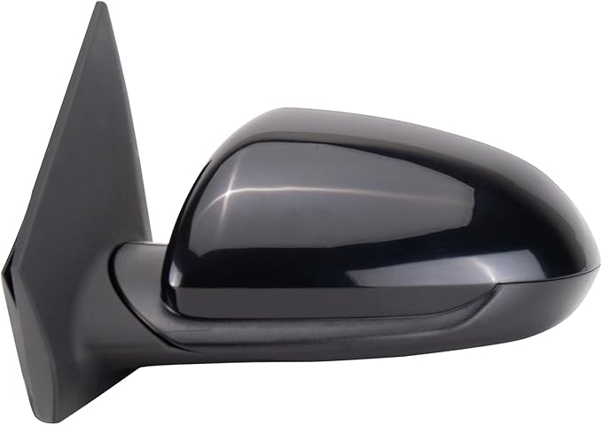TRQ Driver and Passenger Side Power Heated Mirror Set Smooth Black Paint to Match Compatible with 2021-2023 Kia Rio KI1320291
