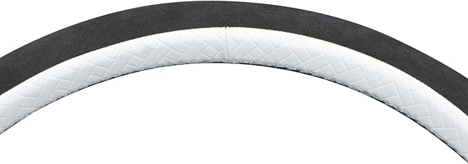 MEWANT Hand Stitch Steering Wheel Cover for Chevy Silverado 1500 2003 9002 Athsuede Embossed Faux Leather Steering Wrap