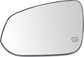 TRQ Driver Side Mirror Glass Heated with Backing Plate For Factory Equipped Mirrors Compatible with 2014-2019 Toyota Highland