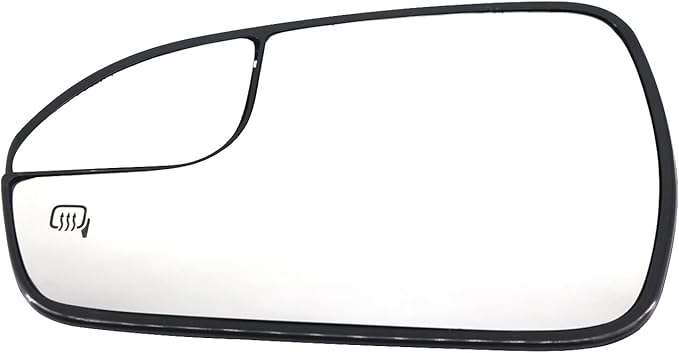 Passenger Right Side Power Heated Mirror Glass Compatible with Ford Fusion 2013-2020 Blind Spot Side View Convex Mirror Glass with Rear Holder Replace DS7Z17K707B DS7Z-17K707-B