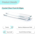 Yunguzi 2 PCS 13 Inch Acrylic Medicine Cabinet Shelves – Clear Replacement Cabinet Shelf for Bathroom, Kitchen, Living Room, 