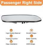 Senzeal Passenger Side Heated Mirror View Convex Mirror Glass for Chevrolet Chevy Colorado GMC Canyon 2015-2022 Rearview Mirrors Glass Replaces 23191161 (Right Side)