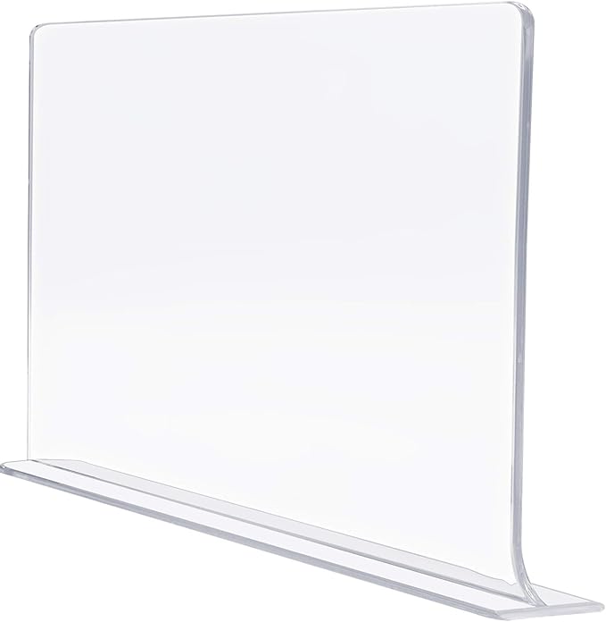 Sorbus Acrylic Adhesive Shelf Divider Organizers, w/Self Adhesive Tape, Great for Closet Organization, Clothes, Linens, Purse