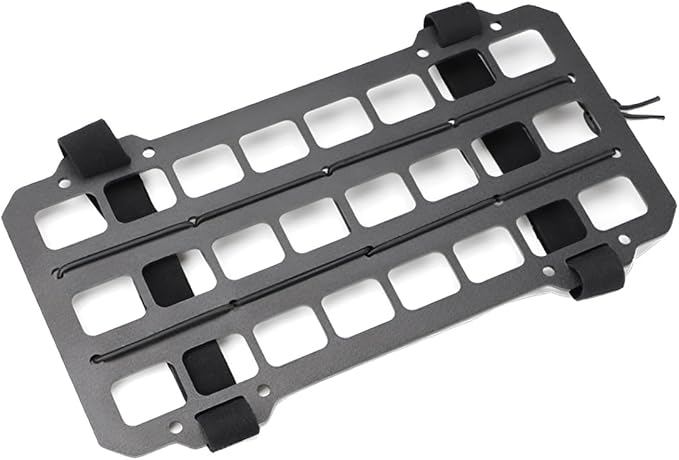 Vehicle Rigid MOLLE Panel, Car Sun Visor Organizer Tactical Gear Rack, EDC Pouch Tool Holster Truck Equipment Mount Plate, Auto Interior Modular Storage Shelf Accessories (Visor Panel)