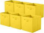 ShellKingdom Storage Bins, Foldable Fabric Storage Cubes and Cloth Storage Organizer Drawer for Closet and Toys Storage, 6 Pa