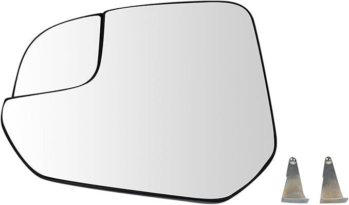 TRQ Driver Side Mirror Glass Clear Snap On Compatible with 2014-2018 Ford Transit Connect FO1324166