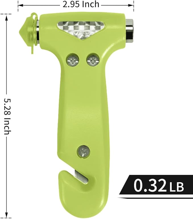 2-Pack Car Safety Hammer, Auto Emergency Escape Hammer with Window Breaker and Seat Belt Cutter, Emergency Escape Tool for Ca