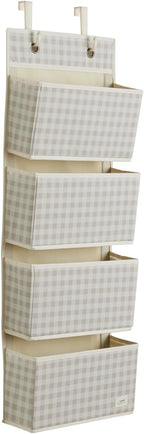 3 Sprouts Over the Door Organizer -Hanging Baby Organizers & Storage with 4 Large Pockets & 2 Hooks for Baby Clothes, Toy, St