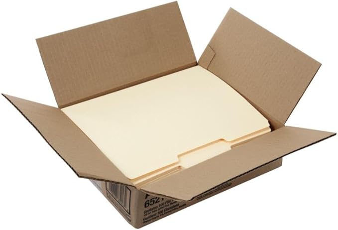 Pendaflex File Folders, Letter Size, 8-1/2" x 11", Classic Manila, 1/3-Cut Tabs in Left, Right, Center Positions, 100 Per Box