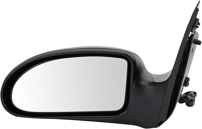 TRQ 2 Piece Driver and Passenger Side Mirror Assembly Set Manual Folding Electric Adjustment Non-Heated No Memory Textured Co
