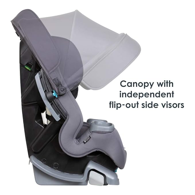 Baby Trend Cover Me™ 4-in-1 Convertible Car Seat, Vespa – Built-in Canopy, 4-Stage Growth System, Plush Comfort Padding, Mult