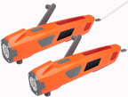 LUXON Car Emergency Escape Tool 8-in-1,Car Safety Tool:Window Breaker,Seat Belt Cutter,LED Flashlight,USB Charger,SOS