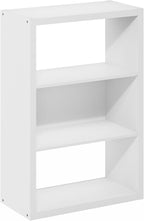 Furinno Viola Book Shelf, 3-Tier Bookshelf, Extra Thick Frame Bookcase with Open Shelf, Open Back Design, 11.3" x 23.2" x 35.