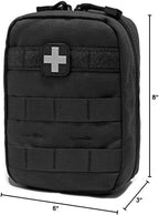 Carlebben EMT Pouch MOLLE Ifak Pouch Tactical MOLLE Medical First Aid Kit Utility Pouch (With Medical Supplies)