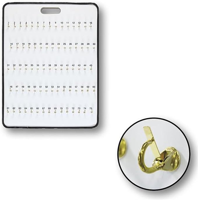MICRO TEC Masonite Key Holder Wall Mount with 38 Spring-Lock Hooks 16" × 23-1/2" – Wall Mounted Key Organizer Board with Meta