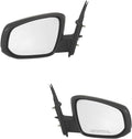 TRQ 2 Piece Driver and Passenger Side Mirror Assembly Set Electric Adjustment Heated No Memory Black Compatible with 2016-202