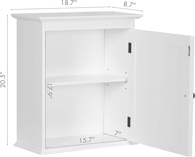 Spirich Small Bathroom Wall Cabinet, Wall Mounted Storage Cabinet, Medicine Cabinet Organizer for Bathroom, Kitchen, Living R