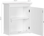 Spirich Small Bathroom Wall Cabinet, Wall Mounted Storage Cabinet, Medicine Cabinet Organizer for Bathroom, Kitchen, Living R