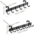 2 Pack Over The Cabinet Door Hook - for Doors up to 3/4''(2cm) Thickness, Back of Cabinet Door Rack Hanger Organizer for Coat