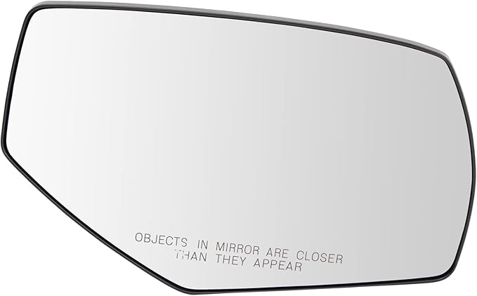 TRQ Exterior Side View Mirror Glass Assembly Spotter Manual RH Passenger Side for Chevrolet Silverado 1500 GMC Sierra 1500