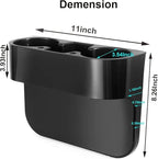 Heart Horse 2Pcs Cup Holder Portable Multifunction Vehicle Seat Cup Cell Phone Drinks Holder Box Car Interior Organizer (Black)