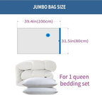 7 Pack Jumbo Space Saver Vacuum Storage Bags for Clothing Travel, Vacuum Seal Compression Bags for Clothes, Packing, Luggage,