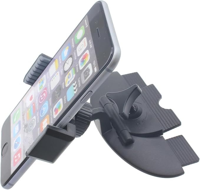 Car Mount CD Slot Holder Compatible with LG Aristo 4 Plus/Aristo 5/Prime 2/K40/Tribute Royal/LG K31/Phoenix 5/Fortune 3/Tribute Monarch/K8x/Risio 4, Cradle Swivel Dock Strong Grip CD Player Slot