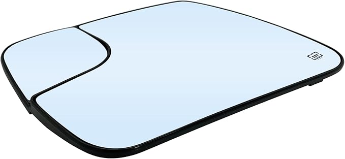 Dodge Ram 1500 Heated Blind Spot Mirror Replacement - Left Side Convex Mirror Glass with Rear Holder - Compatible with 2019-2021 Models