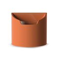 Leakproof Car Trash Can,Mini Car Trash Bin for SUV and Truck,Small Removable Liner Garbage Can,Waterproof Automotive Trash Can for Vehicle,Home,Office,Multipurpose,Easy to Clean (Orange)