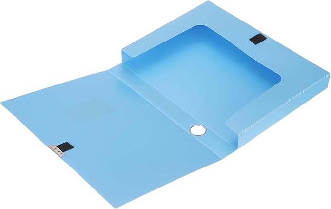 M&G File Organizer Box, Blue A4 Plastic Storage File Boxes File Folder Document Boxes Cabinet Archives Cases Boxes with Lid f