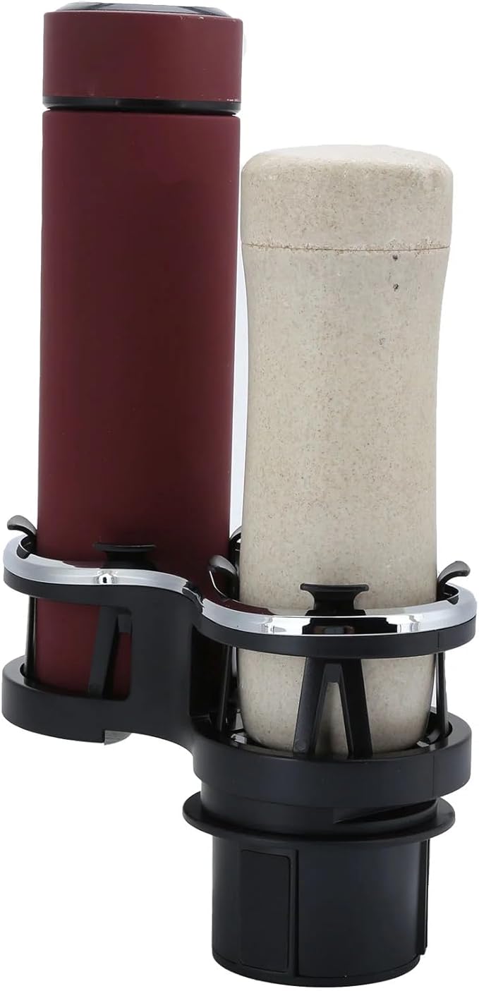 Car Cup Holder Expander 2-in-1 Drink Holder Extender Dual Cupholder Expander Organizer for 12-16oz Cups Cans Milk Ashtray