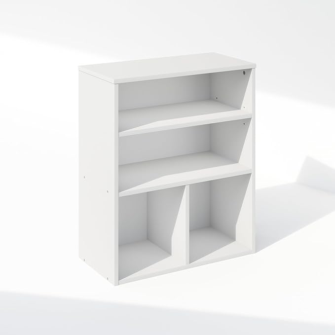 Furinno Reed Closet Organizers and Storage, 3-Tier Closet Organizer, Open Shelf Closet Storage, for Wardrobe, Bedroom, Living