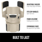 GORILLA GRIP Patent Pending Adjustable Car Cup Holder Expander, Keeps Water Bottle Secure, Expands to Fit 18 to 48 oz Large B
