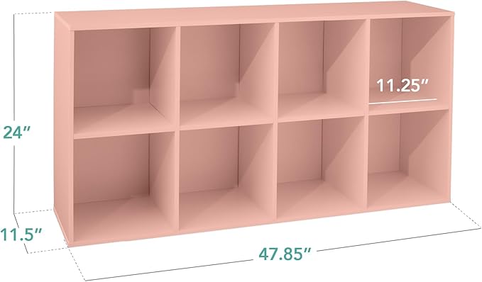 Best Choice Products Kids Bookcase 8-Cube Storage Organizer, 11in Shelf Opening, Bookshelf, Toy Storage, Customizable w/ 3 Re