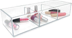 Isaac Jacobs Large 3-Compartment Acrylic Stackable Organizer (12.9" L x 5" W x 2.7" H), Multi-Sectional Tray & Storage Soluti
