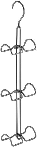 mDesign Metal Wire Over The Closet Rod Hanging Storage Organizer Hanger for Storing and Organizing Purses, Backpacks, Satchel