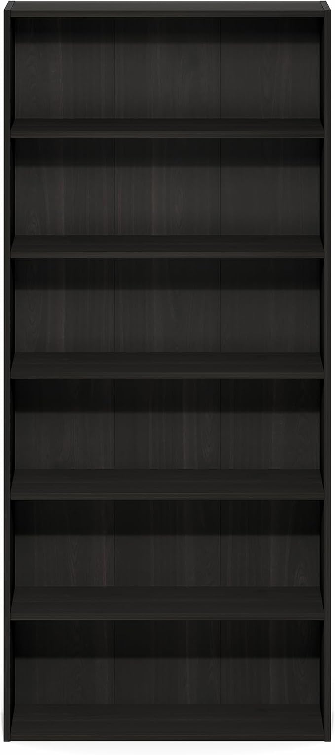 Furinno Basic Book Shelf, 6-Tier Bookcase with Open Shelf, Bookshelf, Cube Storage Organizer, 7 x 24 x 53, for Living Room, B