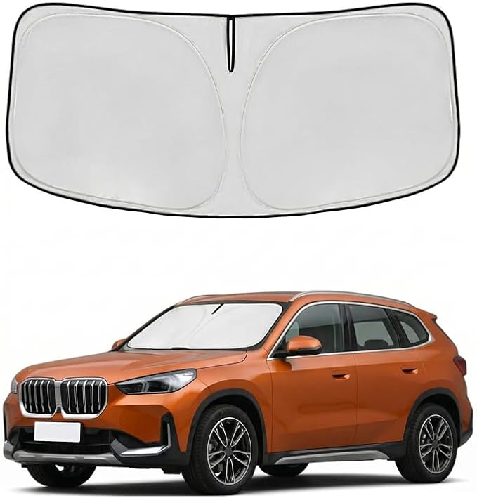 Windshield Sun Shade for BMW X1 E84 2016-2024 2025 Sunshade Front Window Shade Custom Fit X1 E84 Accessories Sun Visor Foldable Shade Blocks UV Rays Accessories