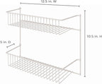 ClosetMaid 8002 2-Tier Wall Rack for Added Storage, 10.5-Inch H x 12.5-Inch W x 5-Inch D, White